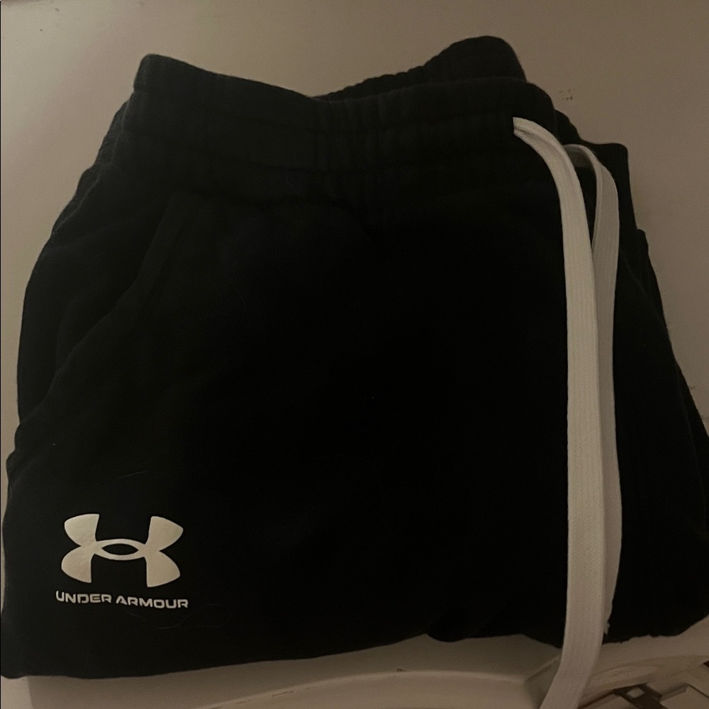 Under Armour Black Joggers with White Accent
